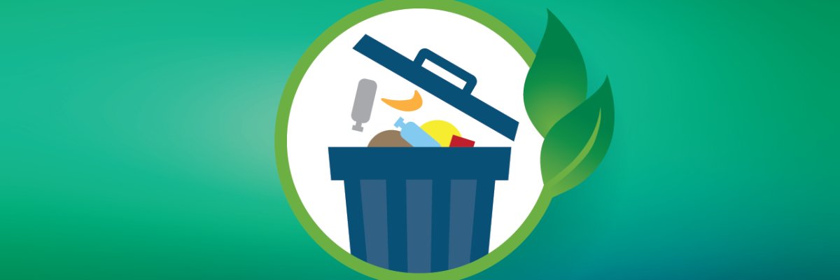 Logo blaue Mülltonne in weißem Kreis vor grün-blauem Hintergrund mit weißem Schriftzug Sauber Frankenthal