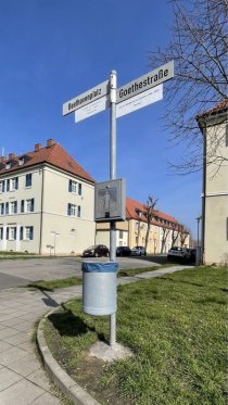 Mülleimer mit Hundekotbeutel Station in Frankenthal.
