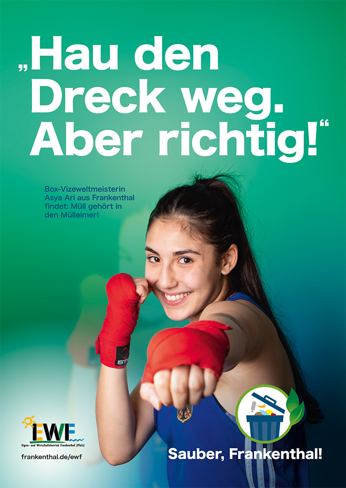 Plakat Anti-Littering-Kampagne