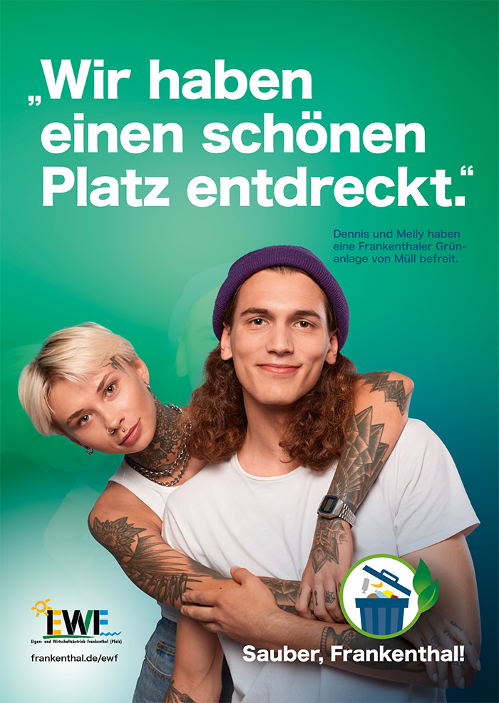 Plakat Anti-Littering-Kampagne