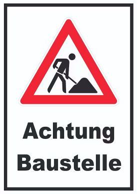 das Piktogramm eines Baustellenschilds