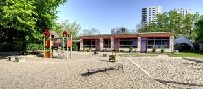 Außengelände eines Kindergartens