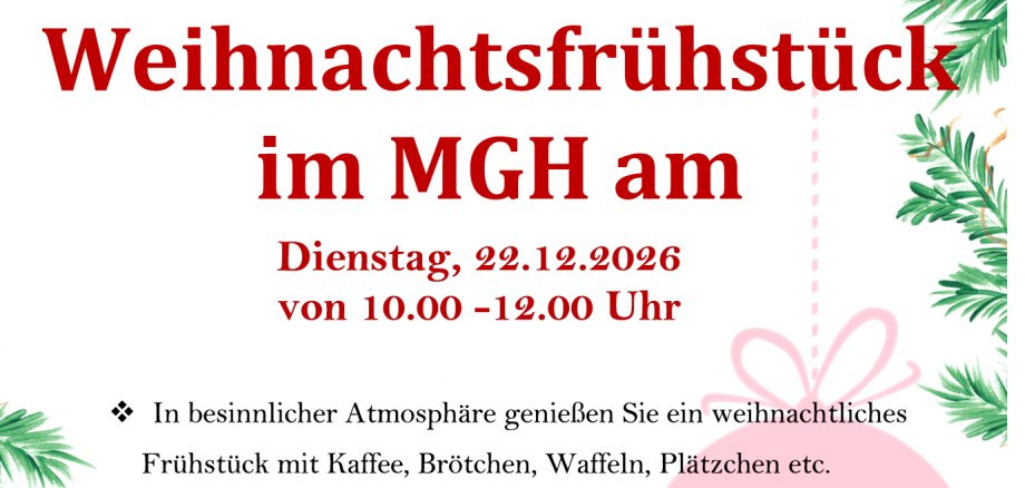 Einladung zum Weihnachtsfrühstück Einladung zum Weihnachtsfrühstück