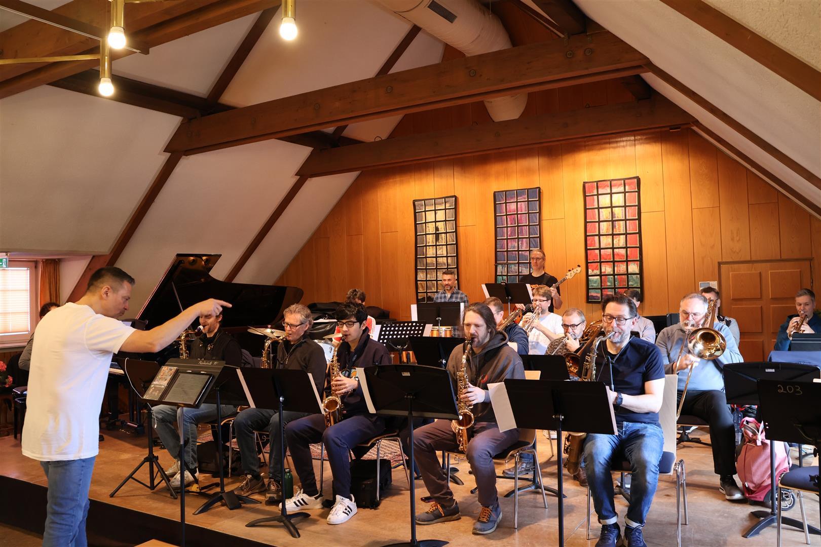 Big Band beim Workshop mit M. Reuter
