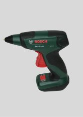 Heißklebepistole Heißklebepistole vor hellem Hintergrund