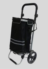 Einkaufstrolley vor hellem Hintergrund