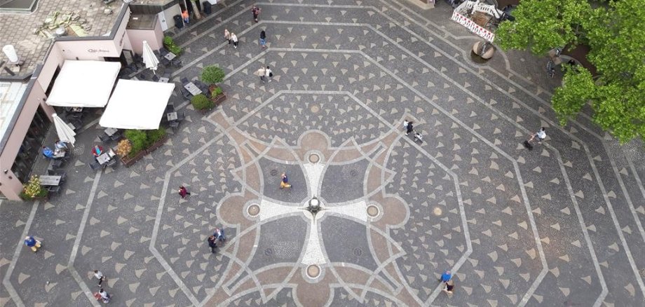 Rathausplatz Frankenthal von oben Rathausplatz Frankenthal von oben