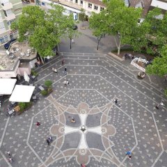 Rathausplatz Frankenthal von oben 