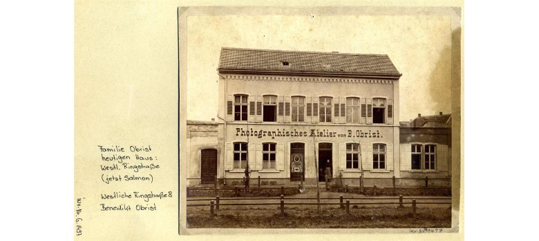 Fotografie des Gebäudes des Ateliers des Frankenthaler Fotografen Benedikt Obrist in der Westlichen Ringstraße.