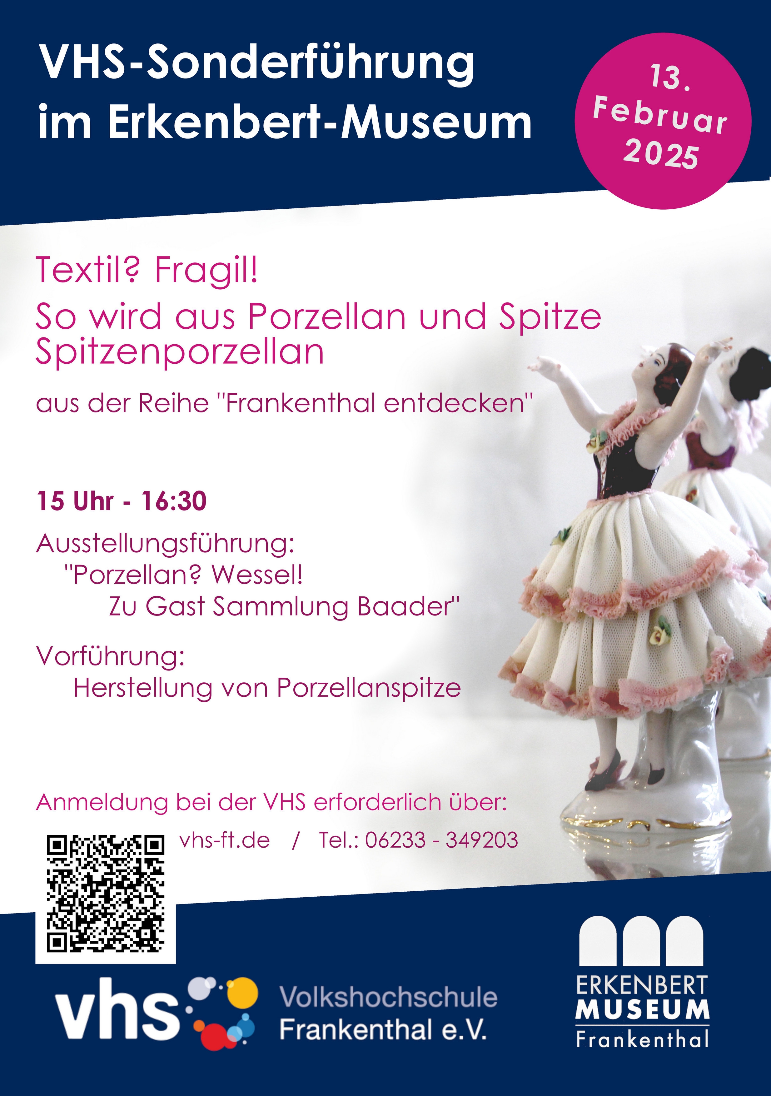 Plakat VHS-Sonderführung Spitzenporzellan Plakat VHS-Sonderführung Spitzenporzellan