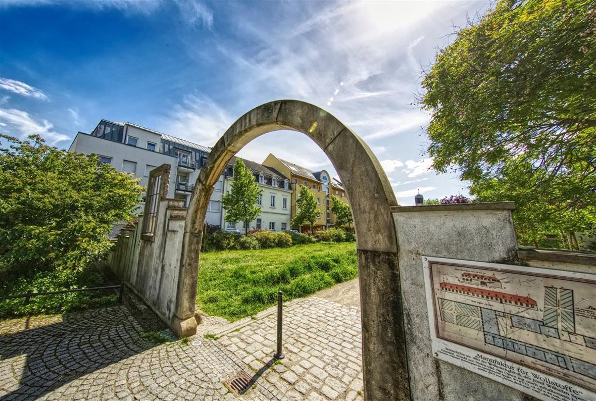 Metznerpark, Reste der Wollenzeugmanufaktur 