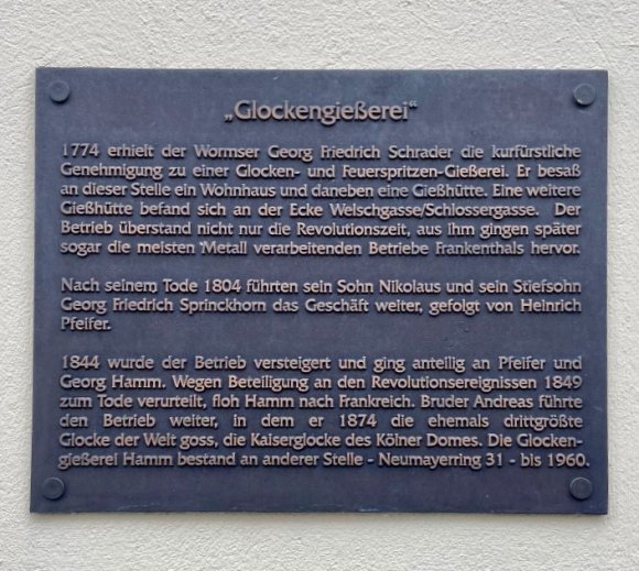 Gedenktafel Glockengießerei