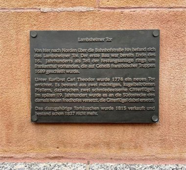 Infotafel Lambsheimer Tor