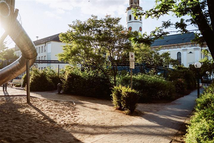 Spielplatz bei Sonnenuntergang