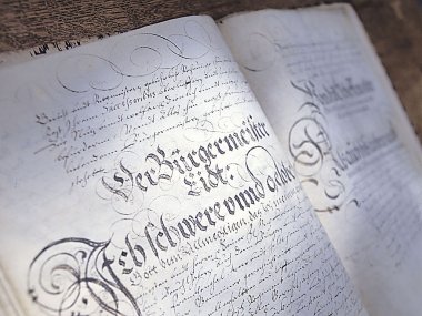 Fotografie eines historischen Dokuments