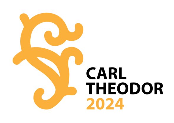 Jubiläumslogo Carl-Theodor-Jahr Logo in verschnörkelter Schrift