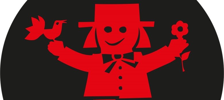 Rotes Strohhutfest-Ampelmännchen