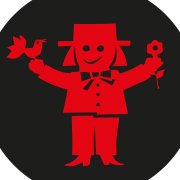 rotes Strohhutfest-Ampelmännchen