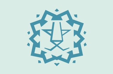 Logo in Form eines Löwenkopfes