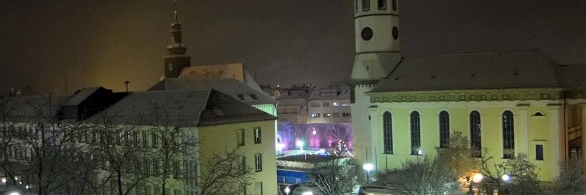 Frankenthal nachts im Schnee