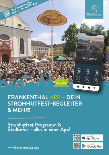 Plakat Frankenthal-App + Strohhutfest