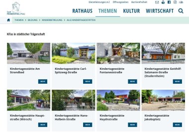 Screenshot einer Webseite