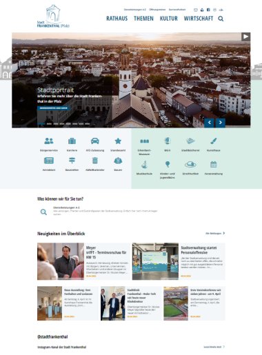 Screenshot einer Webseite