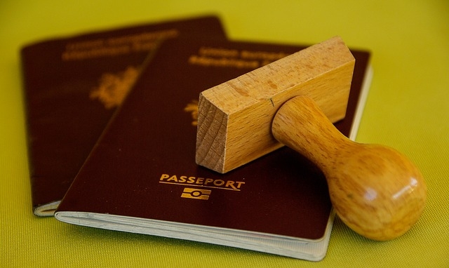 Reisepass mit Stempel