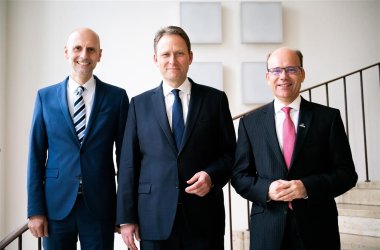Gruppenbild von Bernd Leidig, Martin Hebich, Bernd Knöppel