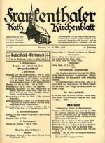 Altes Kirchenblatt der Katholischen Kirche