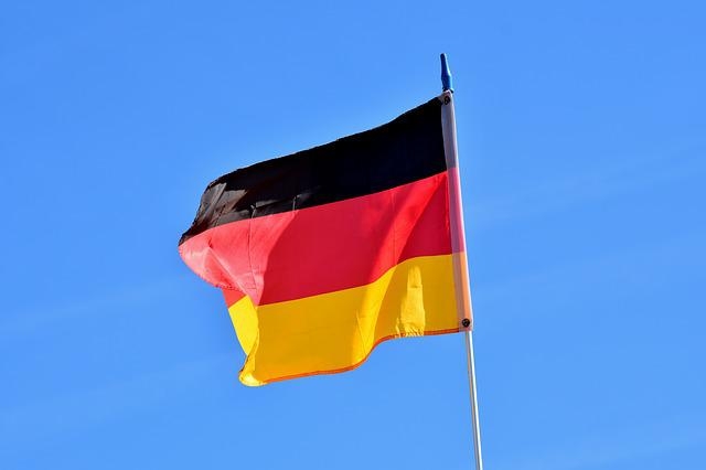Deutsche Flagge  Sie sehen ein Bild der deutschen Flagge