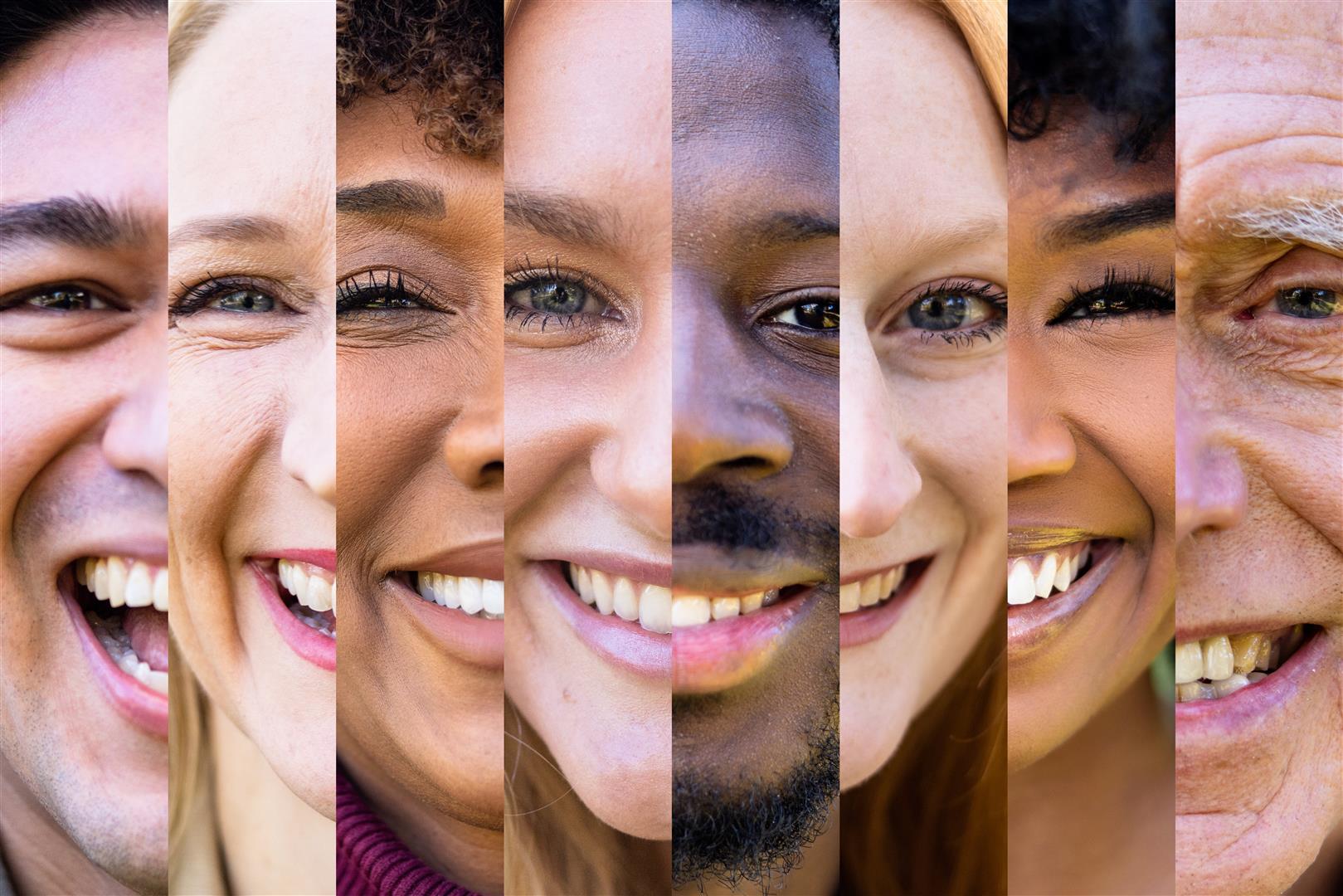 Collage aus Gesichtern