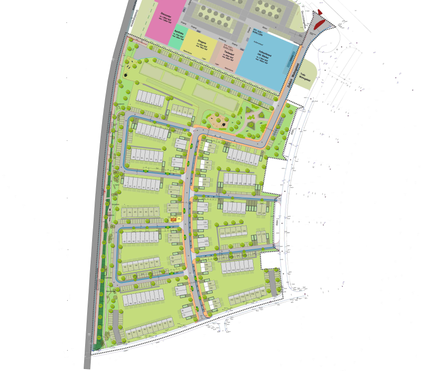 Plan für eine neue Wohnanlage