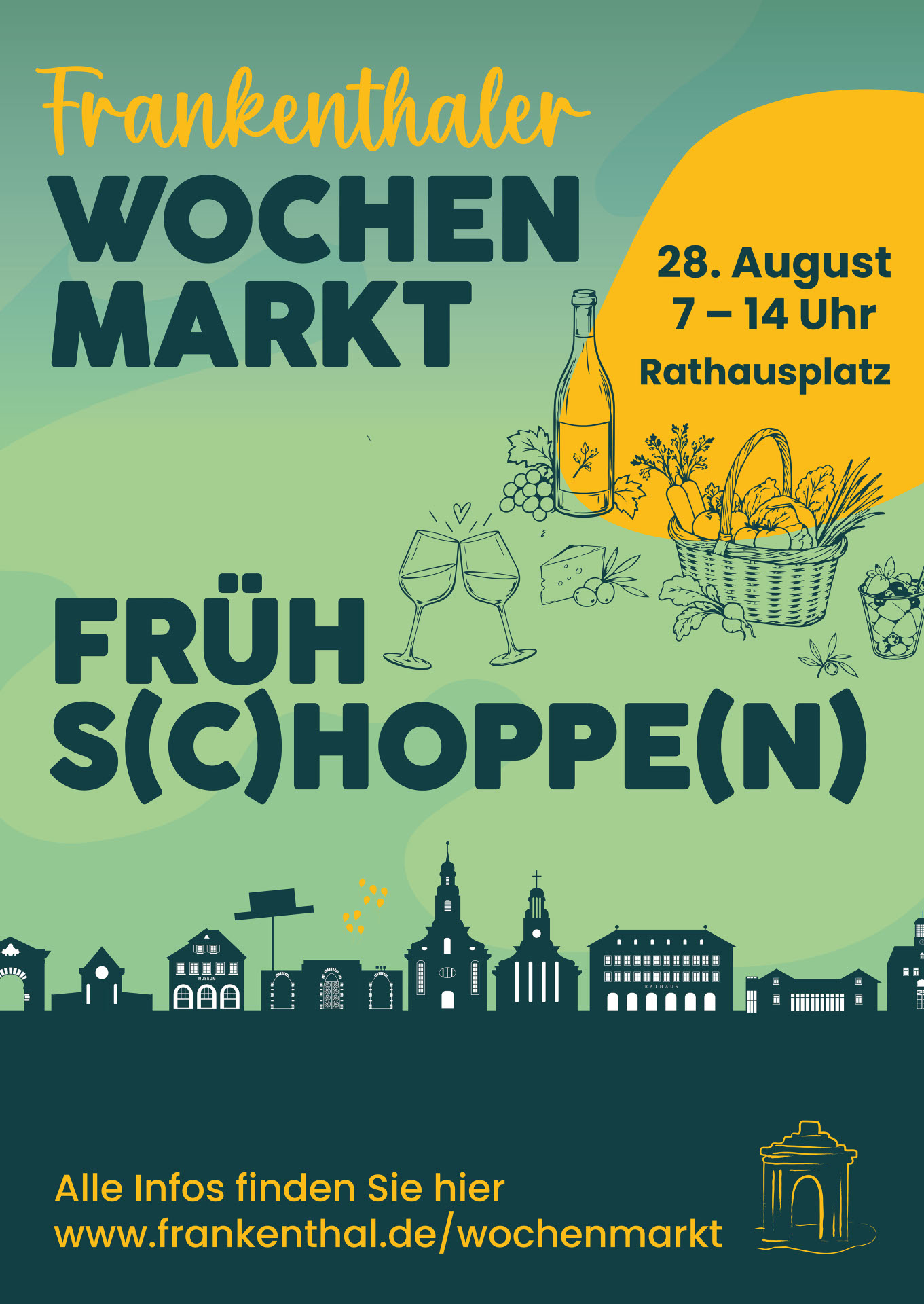 Plakat_Frankenthal_Wochenmarkt_841x1189mm Veranstaltungsplakat