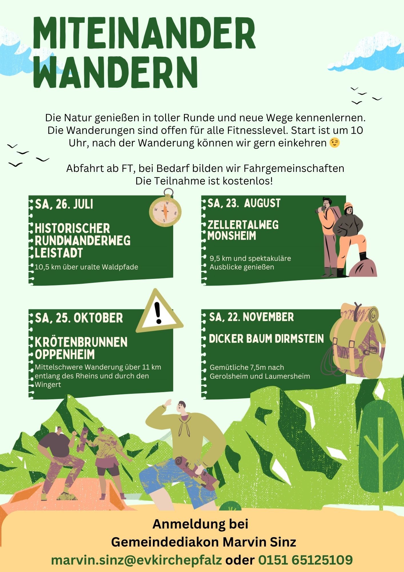 Green Illustrative The Ground Rules of Hiking Poster - 1 Green Illustrative The Ground Rules of Hiking Poster - 1