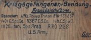 Ausschnitt des Objekts Holzkiste als Kriegsgefangenen-Sendung