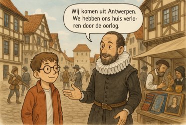 Comic: Junge mit Zeitmaschine