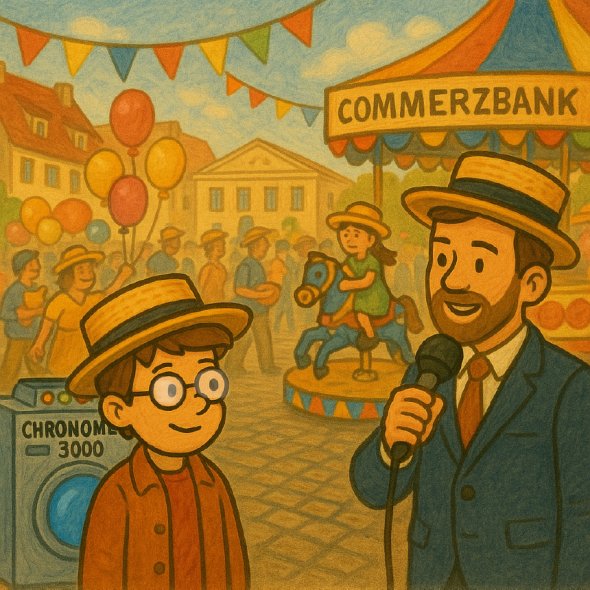 Comic: Junge mit Zeitmaschine