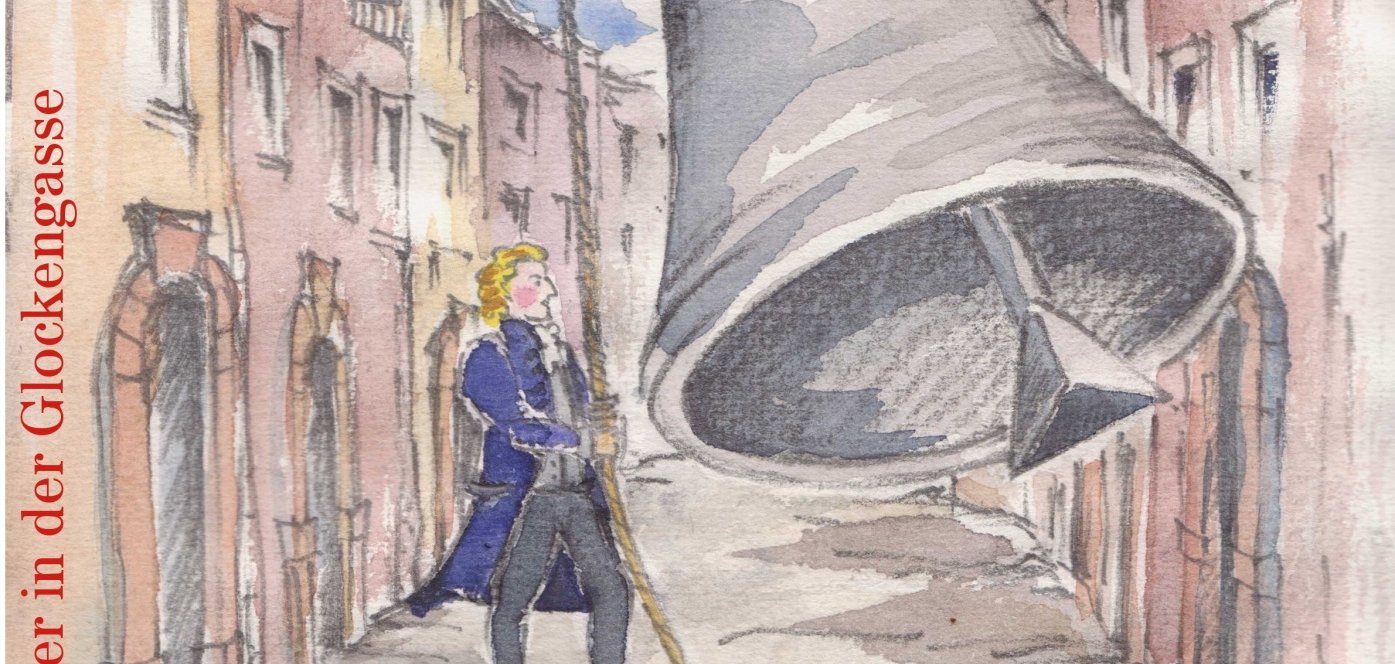 Titelbild der Buchausgabe "Schiller in der Glockengasse" von Thomas Metzler