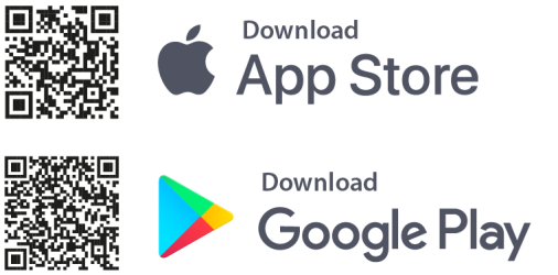Qr-Codes für den App Store und Google Play