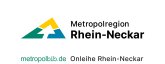 Es ist das Logo der Metropolregion Rhein Neckar zu sehen. Es handelt sich um ein grün, gelb, blaues Dreieck mit dem Schriftzug der Metropolregion Rhein Neckar. In grünem Schriftzug steht: metropolbib.de