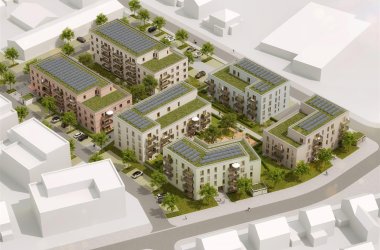 Visualisierung eines Wohnquartiers