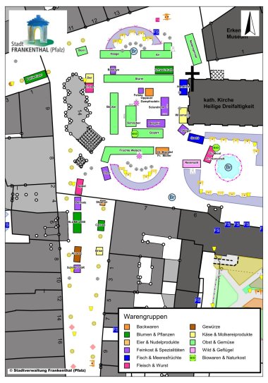 Übersicht der Marktstände