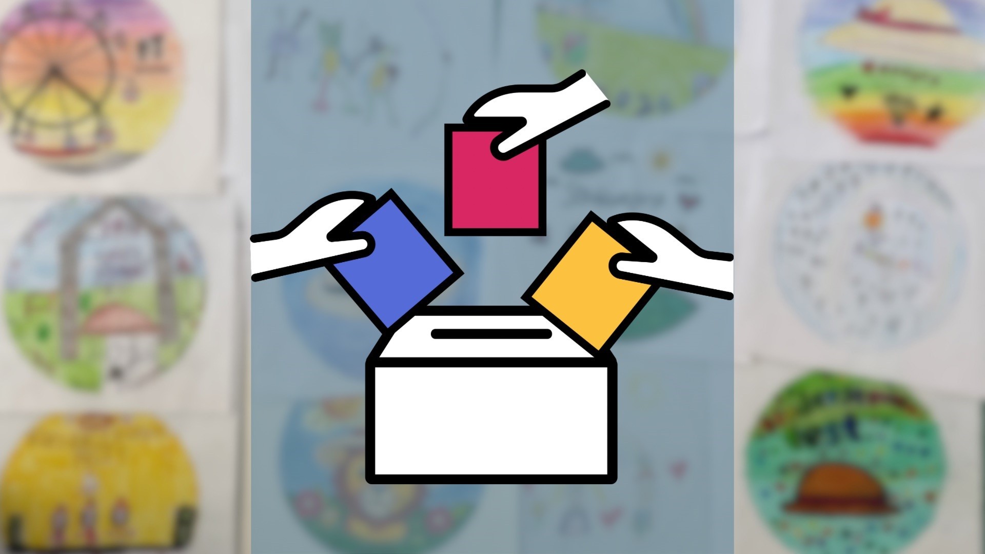 Grafik von Box mit Zetteln zur Abstimmung